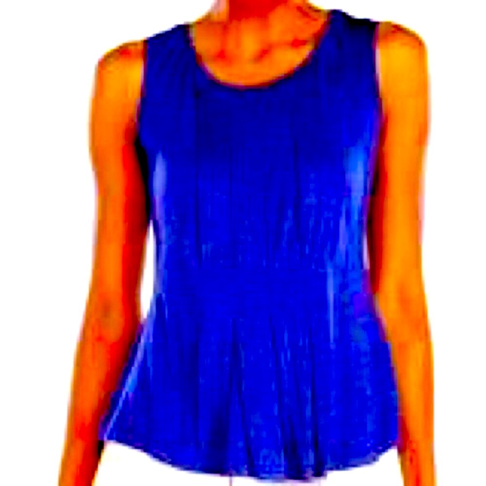 Max Studio 🦋pretty pleated top royal blue